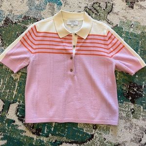 La Ligne striped knit polo